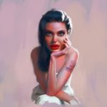 angelina jolie illustration, angelina jolie carricature